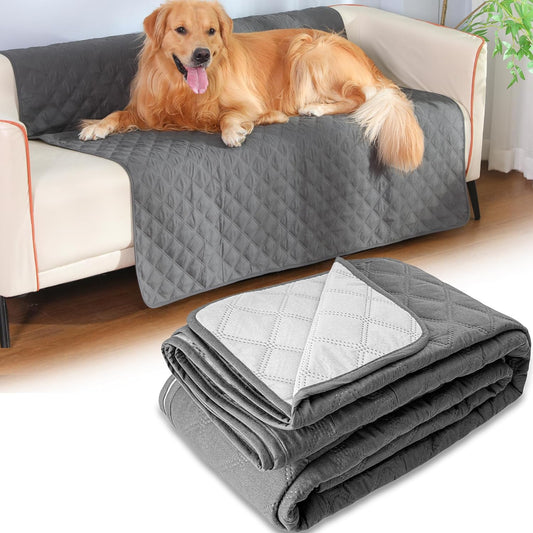 HezzLuv Dog Bed Cover Pet Blanket Sofa Cover Mattress Protector Furniture Protector for Dog/Pet/Cat, Washable, Reversible, Scratch-Proof, Pet Fur Resistant, for Medium Large Dogs and Cat